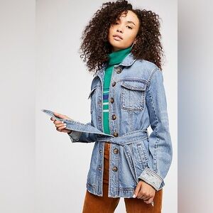 Free People Heritage Denim Shirt Jacket